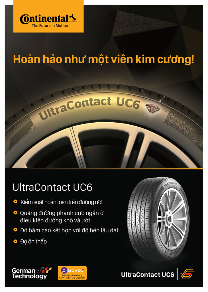 Lốp xe Continental 225/45R17 UltraContact UC6 Malaysia